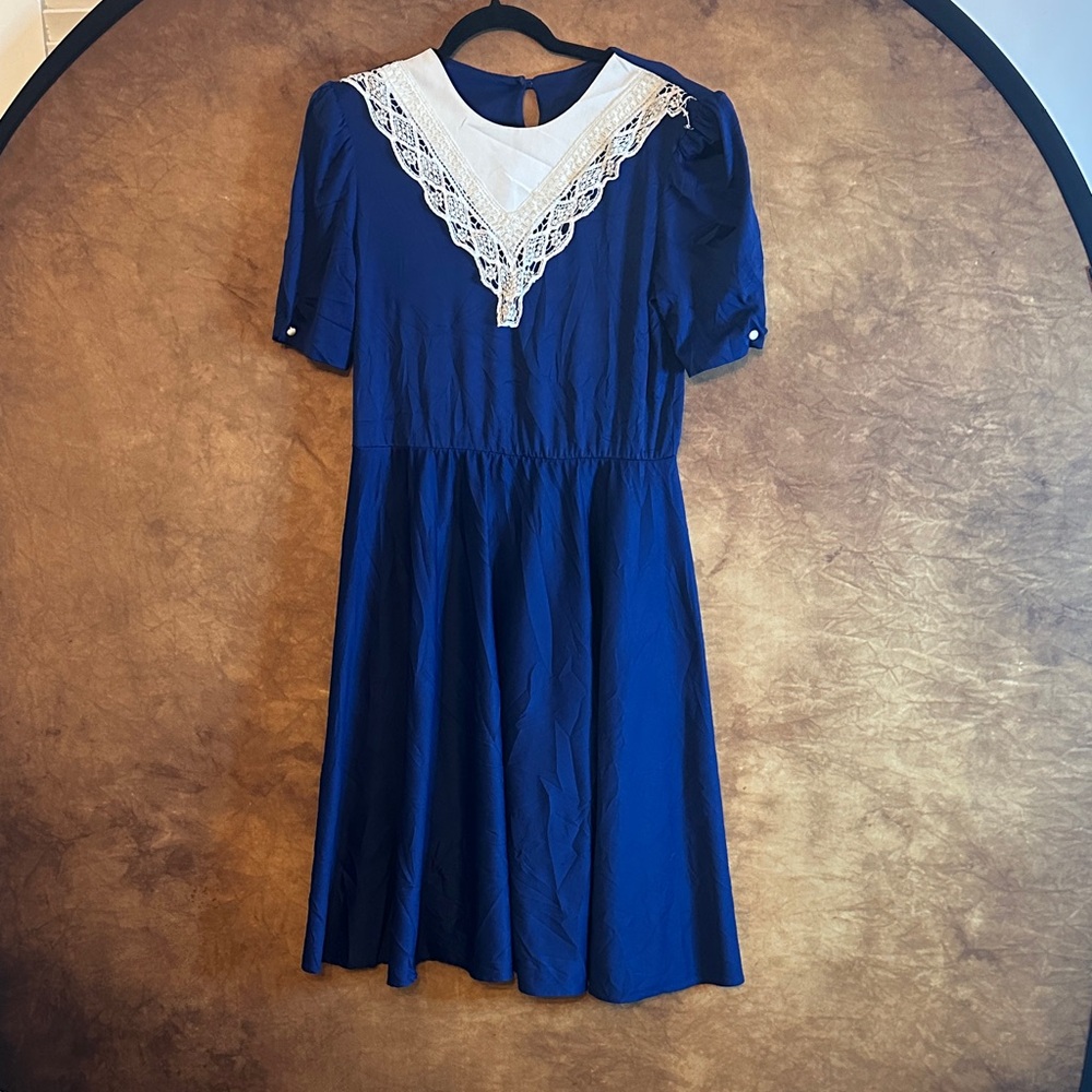 Vintage Whirlaway Frocks Blue and White Dress